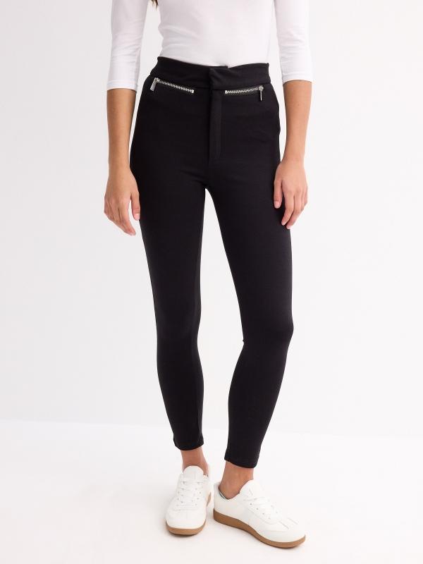 In side Legging de punto con cremallera Promoción por tiempo limitado