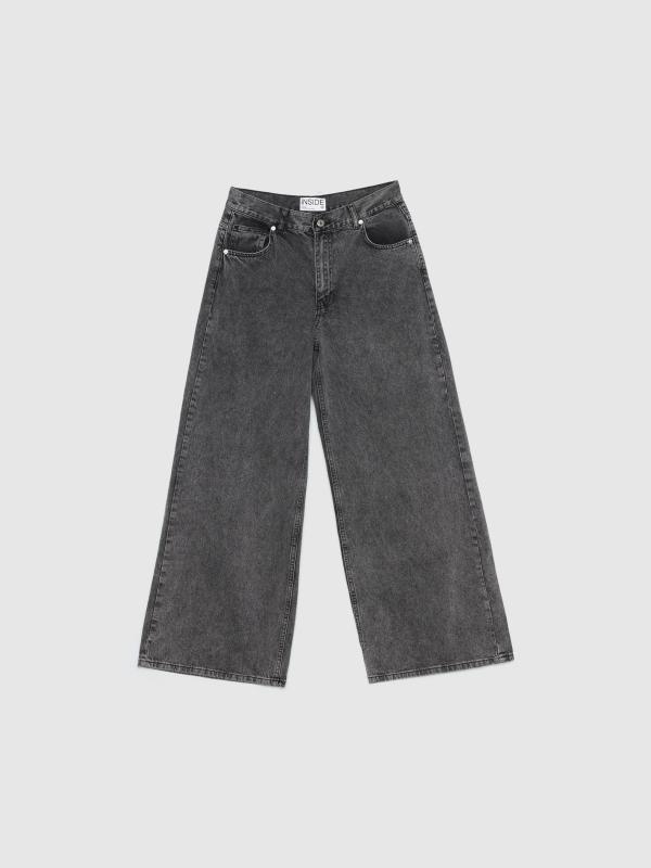 In side Jeans wide leg gris Ahorra y exporta