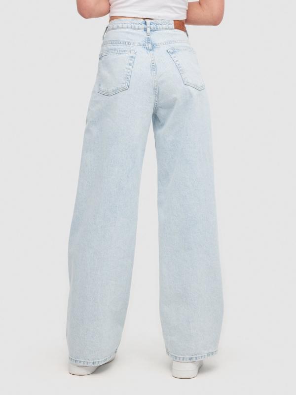 In side Jeans wide leg costura En oferta