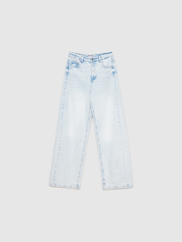 In side Jeans wide leg costura En oferta