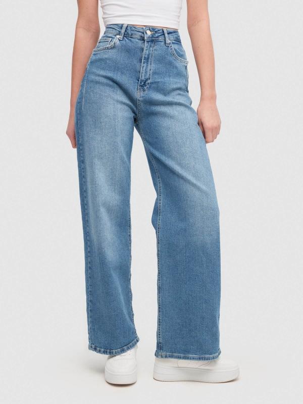 In side Jeans wide leg pinza Descuentos del mes