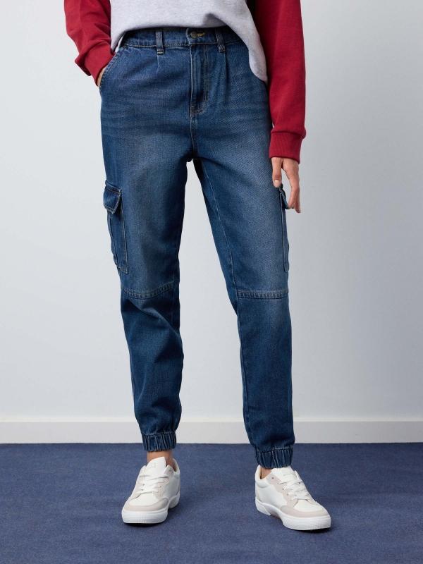 In side Jeans mom cargo denim