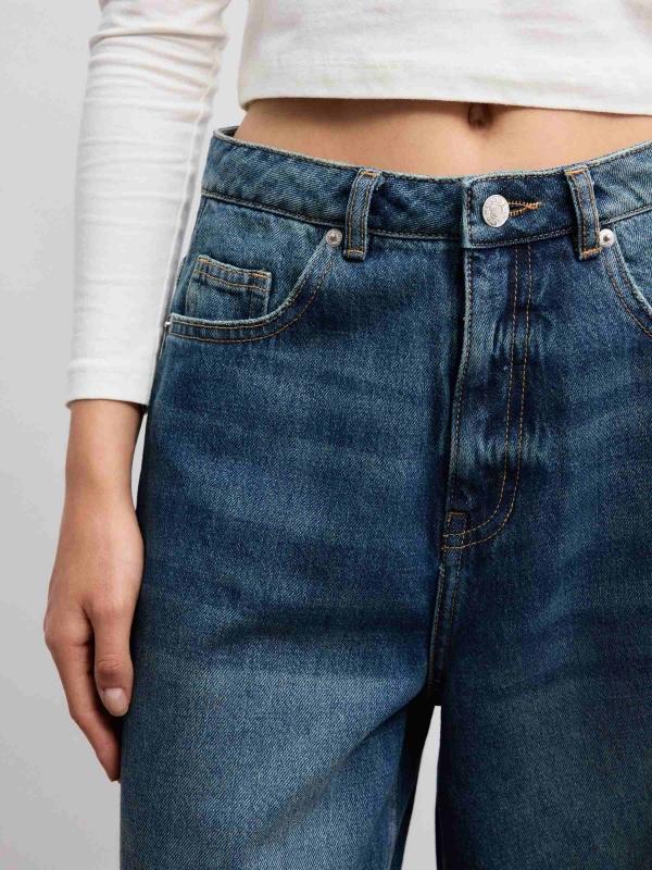 In side Jeans Wide Leg de tiro alto Precio ultrabajo
