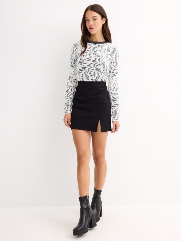 In side Jersey crop jacquard psicodélico Grandes descuentos