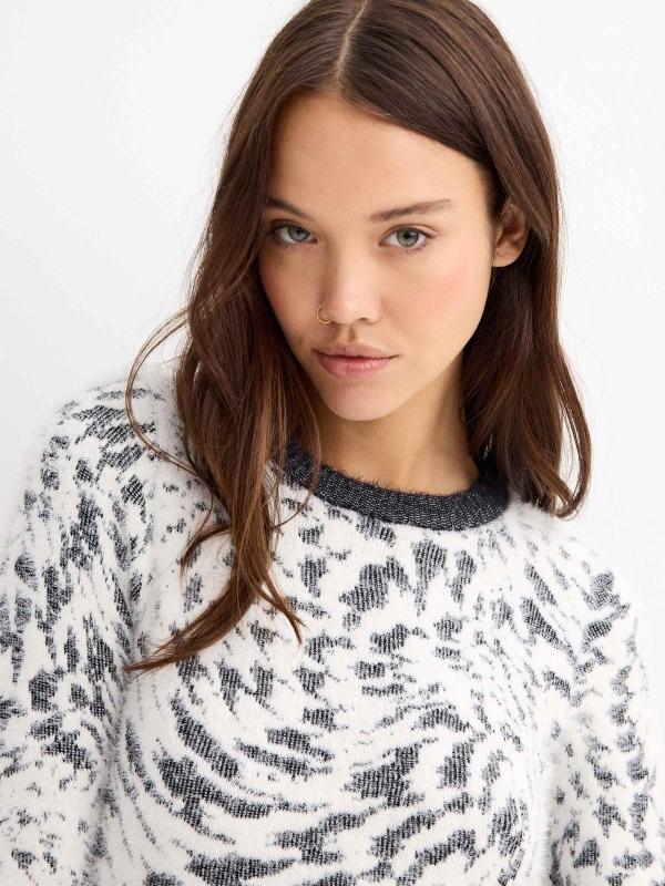 In side Jersey crop jacquard psicodélico Grandes descuentos