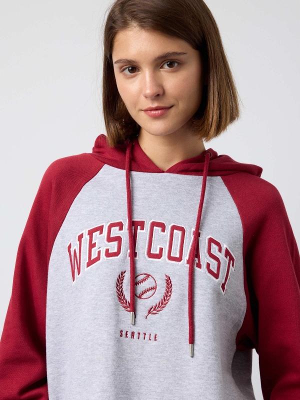 In side Sudadera capucha bordado Oferta exclusiva