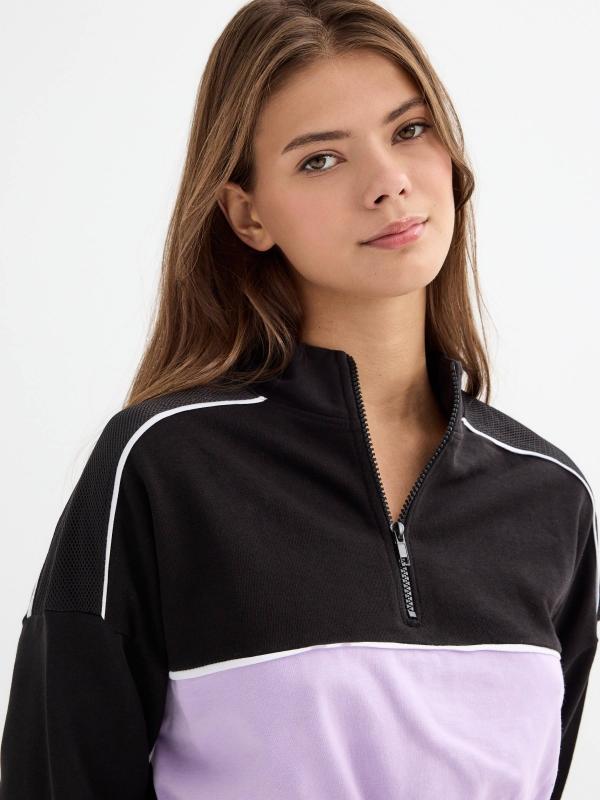 In side Sudadera crop con cremallera Última moda