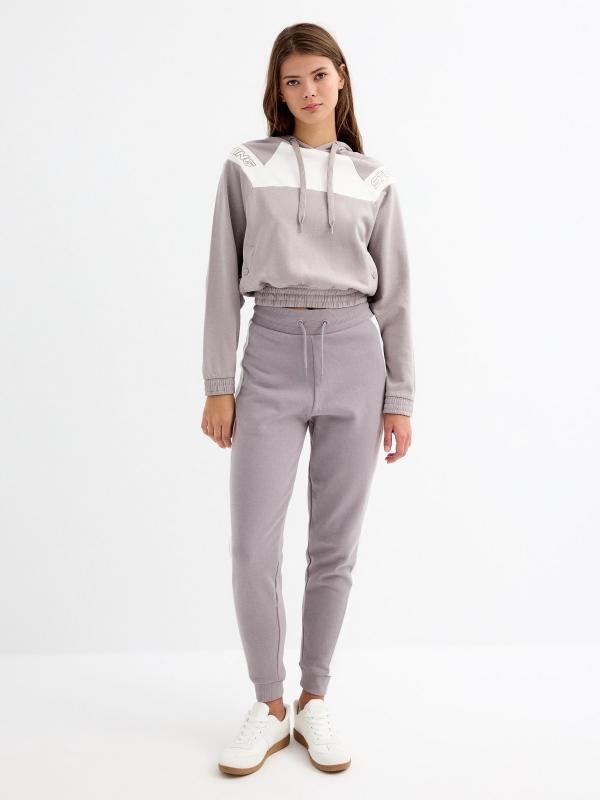In side Sudadera gris con capucha Ofertas especiales