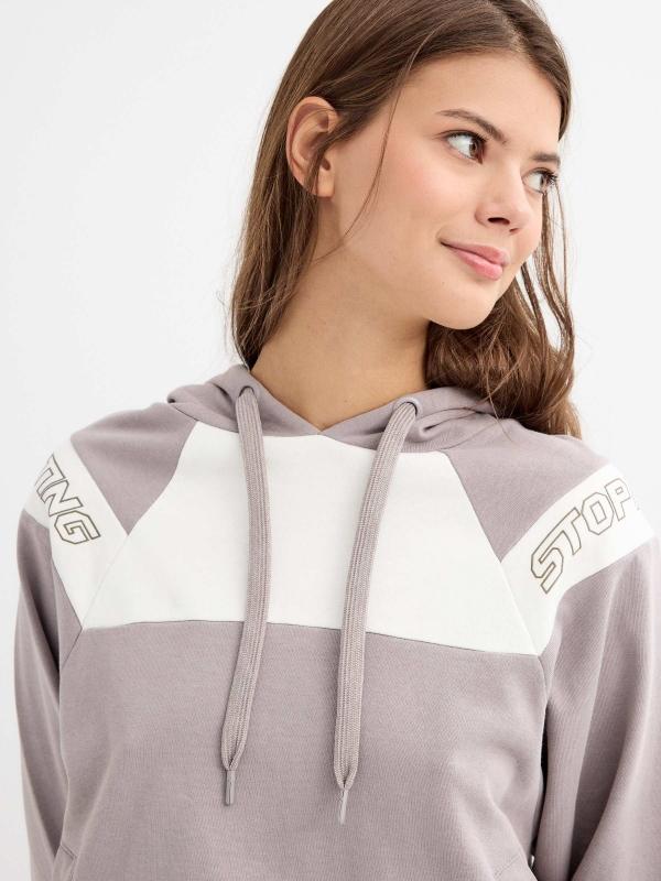 In side Sudadera gris con capucha Ofertas especiales