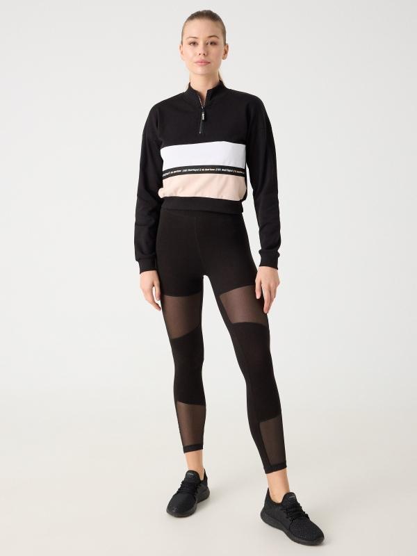 In side Sudadera crop con cremallera Outlet online