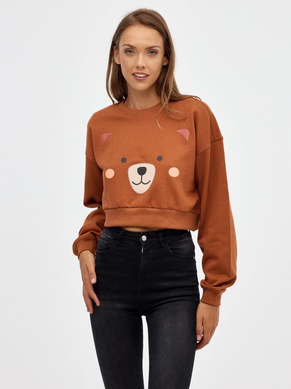 In side Sudadera crop osito