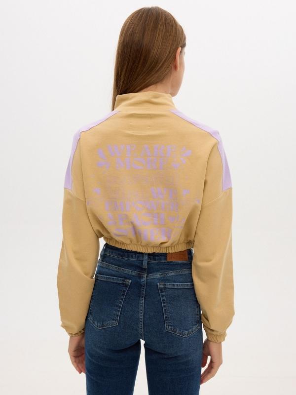 In side Sudadera crop con cremallera Gran oferta