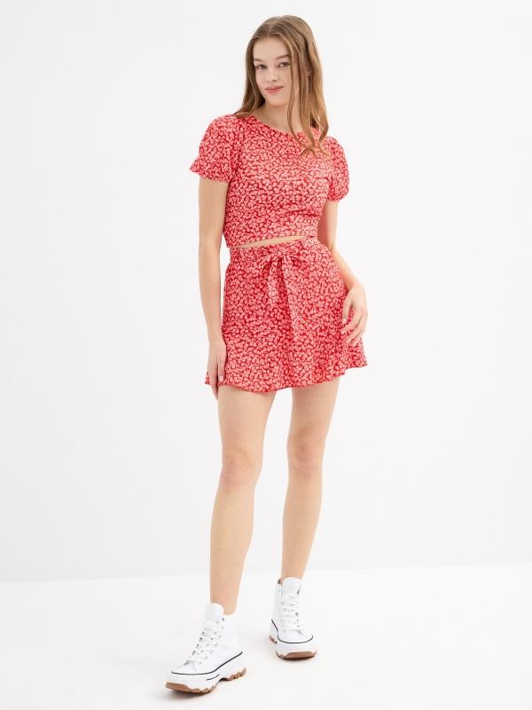 In side Top floral lazo Grandes descuentos