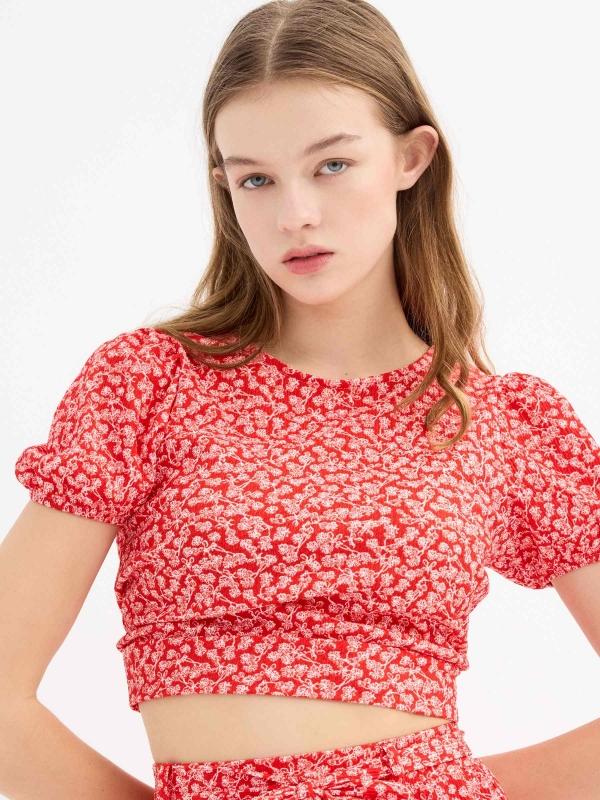 In side Top floral lazo Grandes descuentos