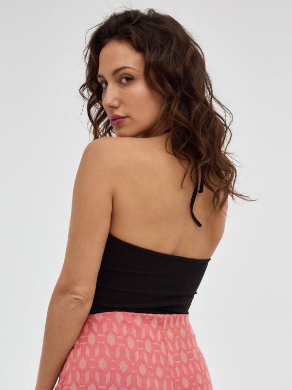 In side Crop Top Doble Tirante Asimétrico Descuento por venta flash