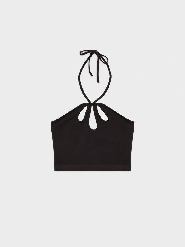 In side Crop Top Doble Tirante Asimétrico Descuento por venta flash