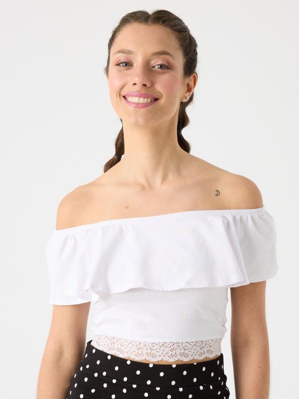 In side Top bardot volante