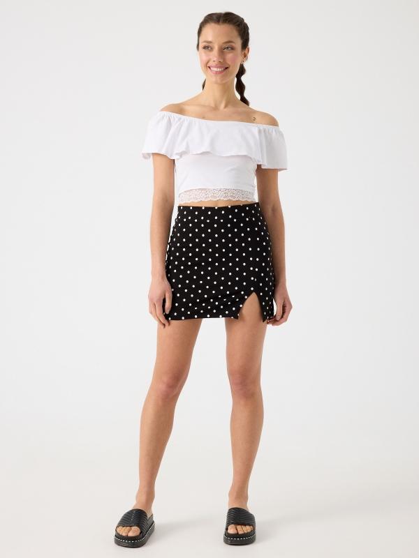 In side Top bardot volante Ofertas de temporada