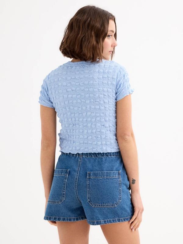 In side Short denim baggy cintura elástica En línea
