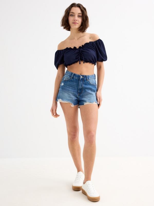 In side Shorts denim rotos Ofertas