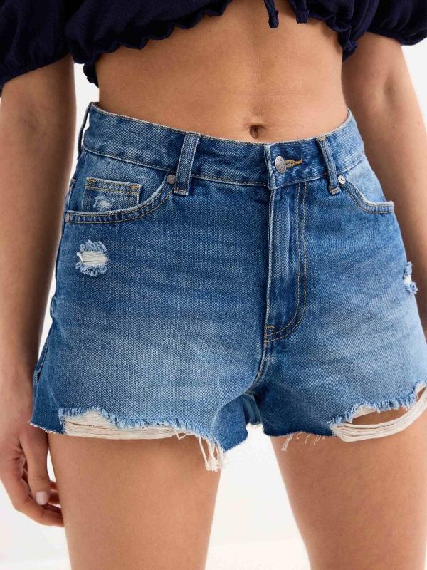 In side Shorts denim rotos Ofertas