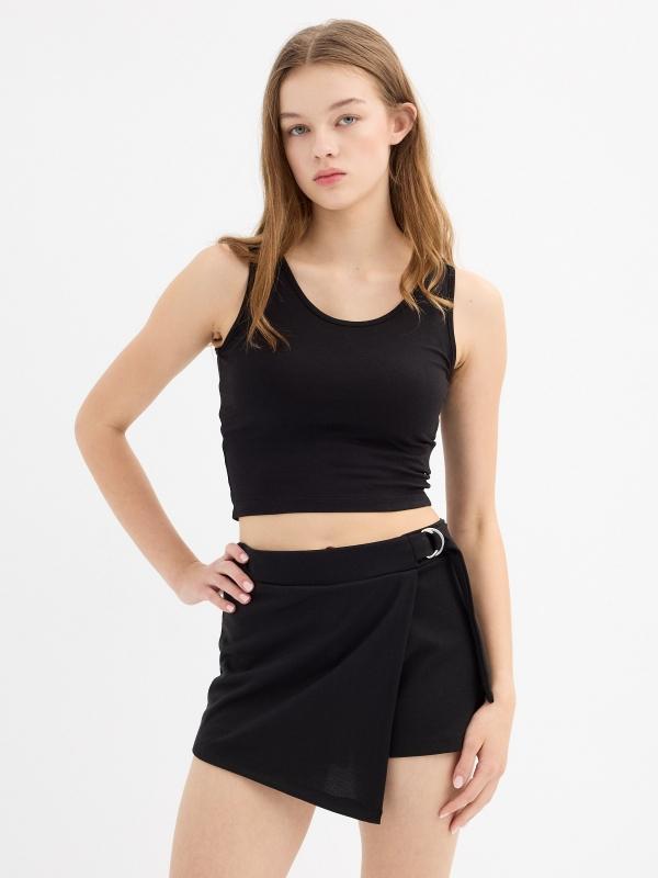 In side Falda pantalón hebilla metálica En oferta