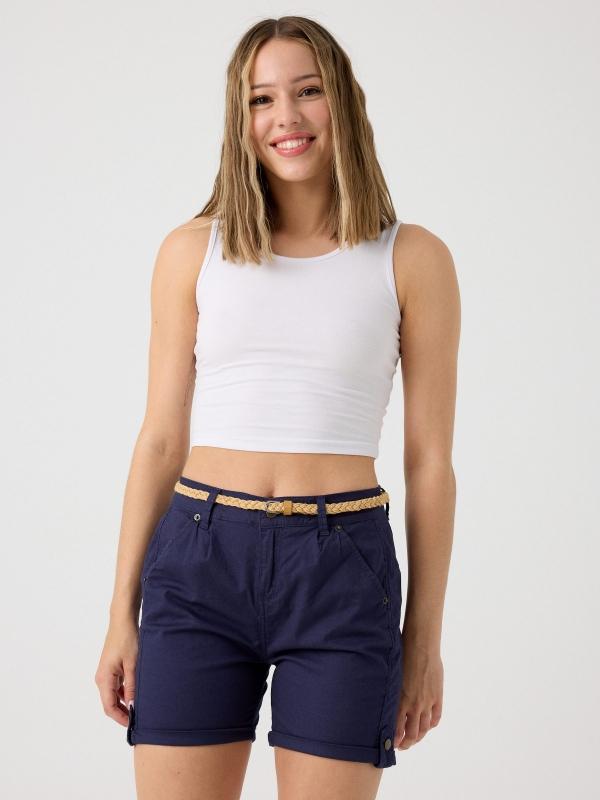 In side Short cinturón trenzado Gran oferta