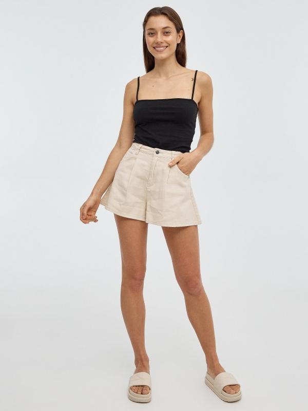 In side Short de sarga evasé Descuento