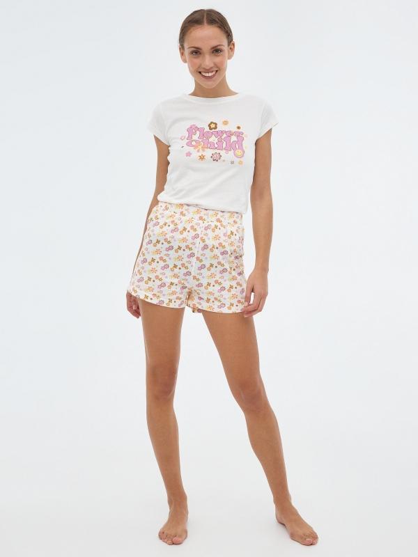 In side Pijama Flower Child Rebajas top