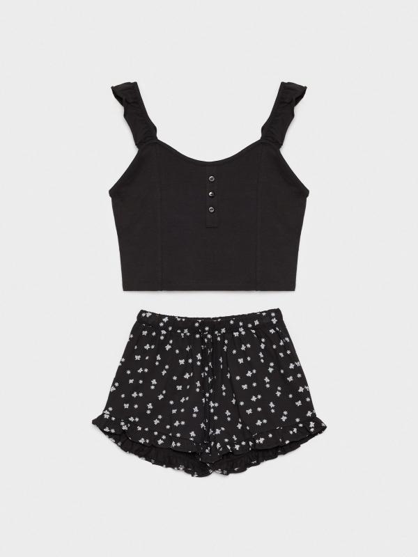 In side Pijama estampado negro Tienda de fábrica