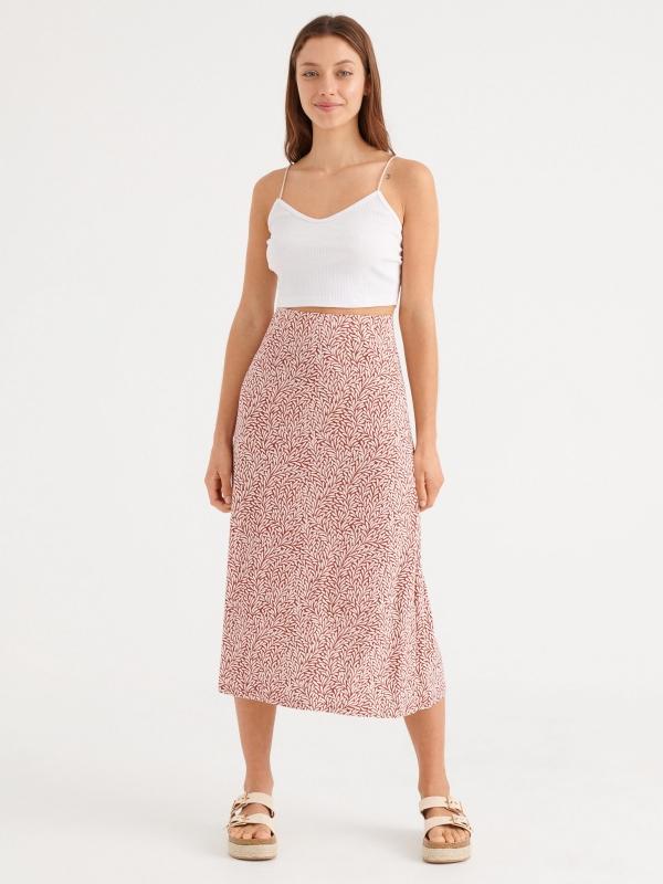 In side Falda midi estampada Libre de impuestos