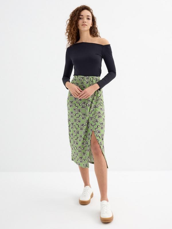 In side Falda midi estampado floral