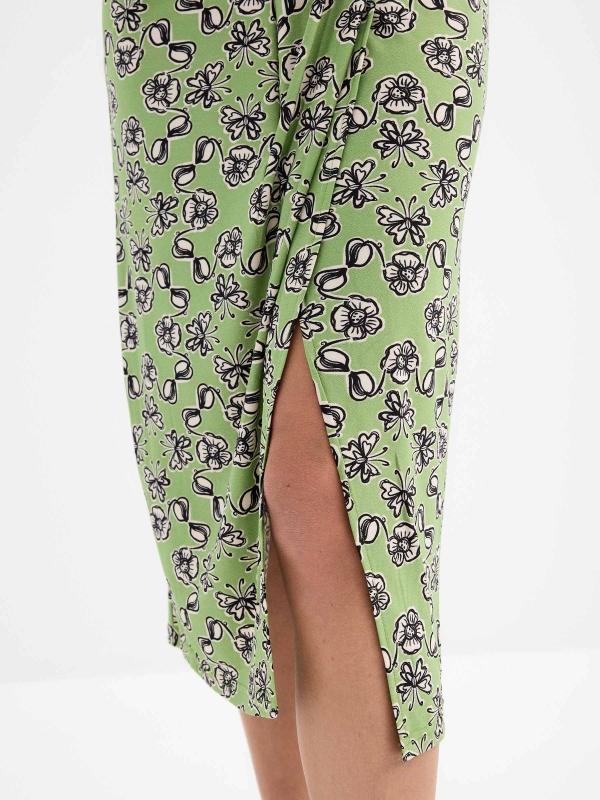 In side Falda midi estampado floral 2025