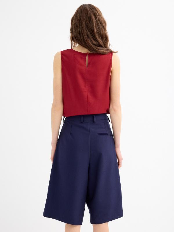 In side Blusa sin mangas teja Oferta especial