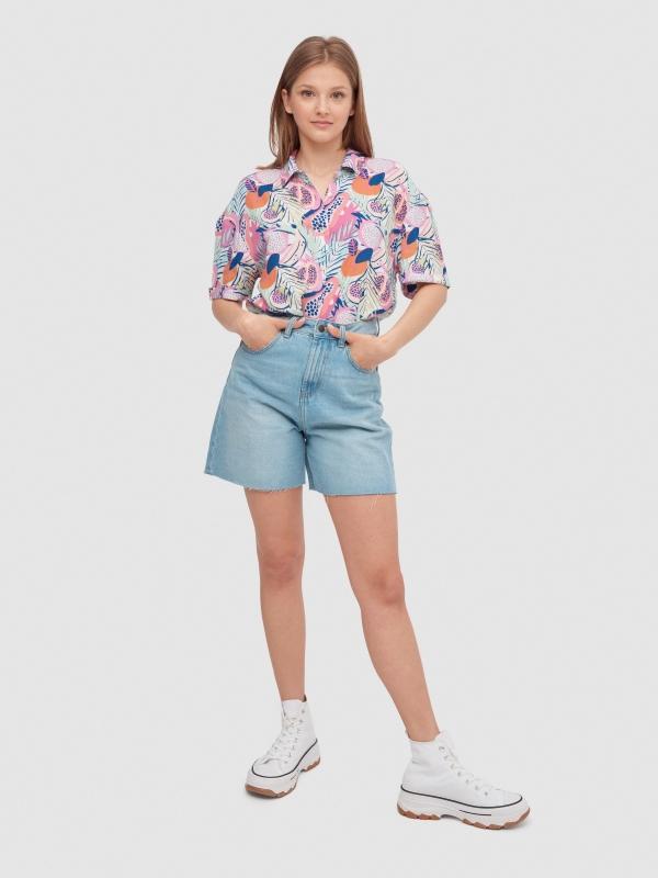 In side Camisa estampado tropical Último día