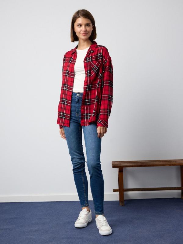 In side Camisa de cuadros con bolsillo Superdescuento