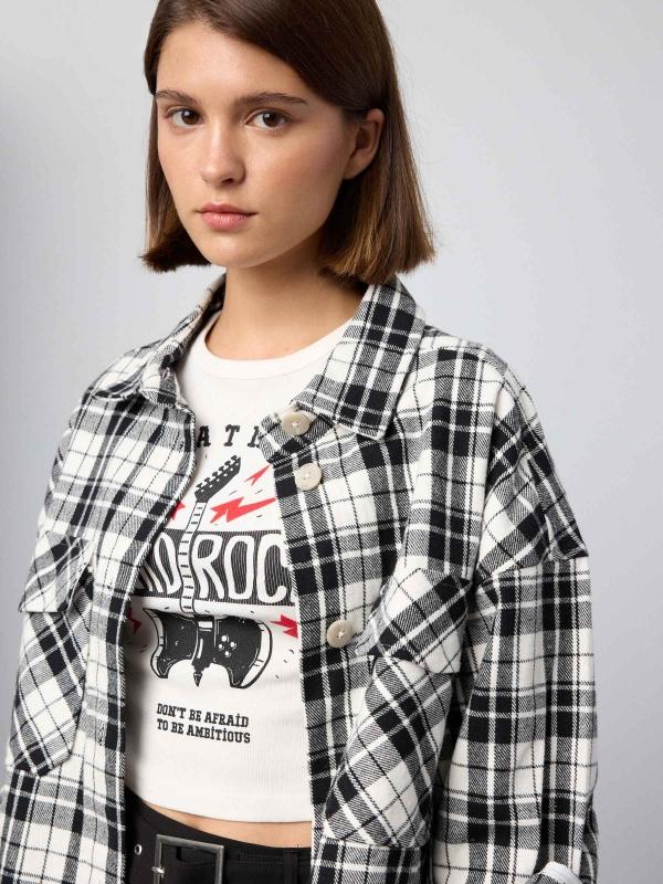 In side Sobrecamisa cuadros bolsillos Envío internacional gratuito