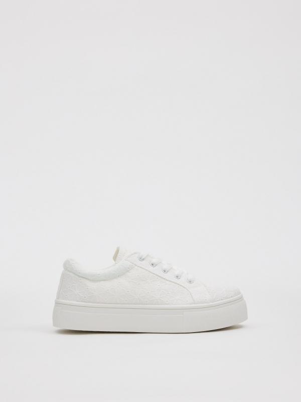 In side Zapatillas plataforma lona borbado