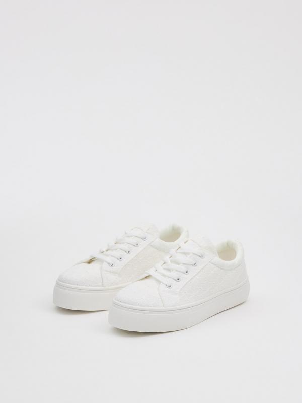 In side Zapatillas plataforma lona borbado Precio de fábrica
