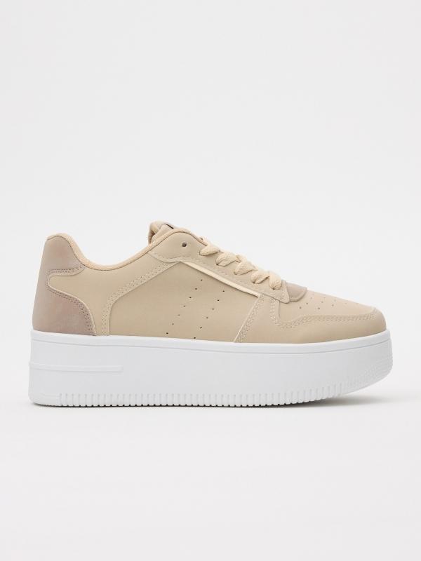 In side Zapatilla casual de polipiel con plataforma