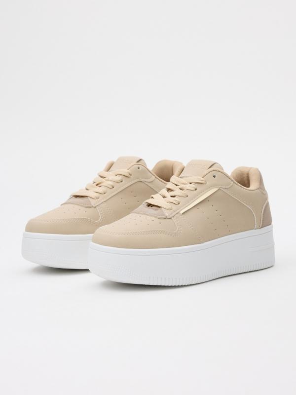In side Zapatilla casual de polipiel con plataforma Descuento por venta flash