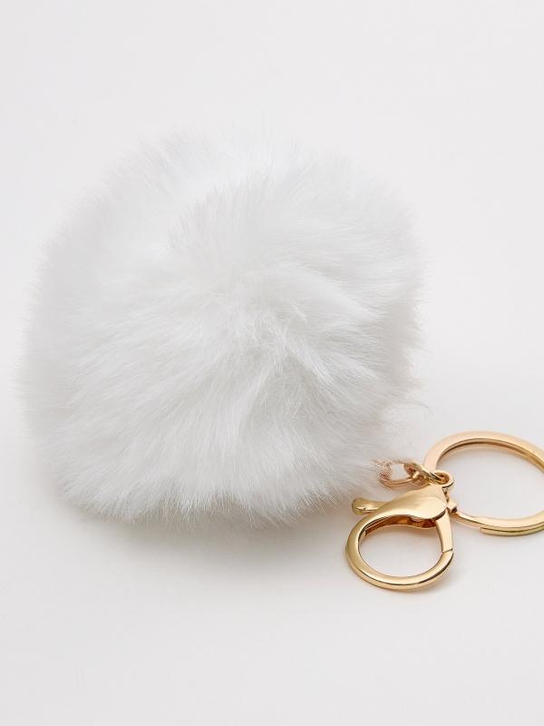 In side Llavero pompón blanco COMPRAR AHORA