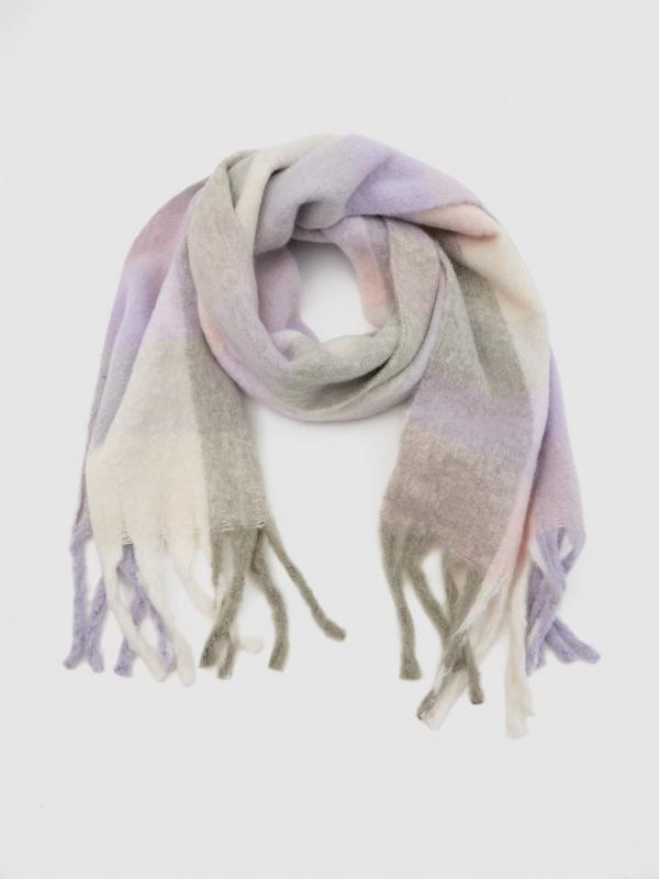 In side Bufanda gris y violeta Oferta especial de fábrica