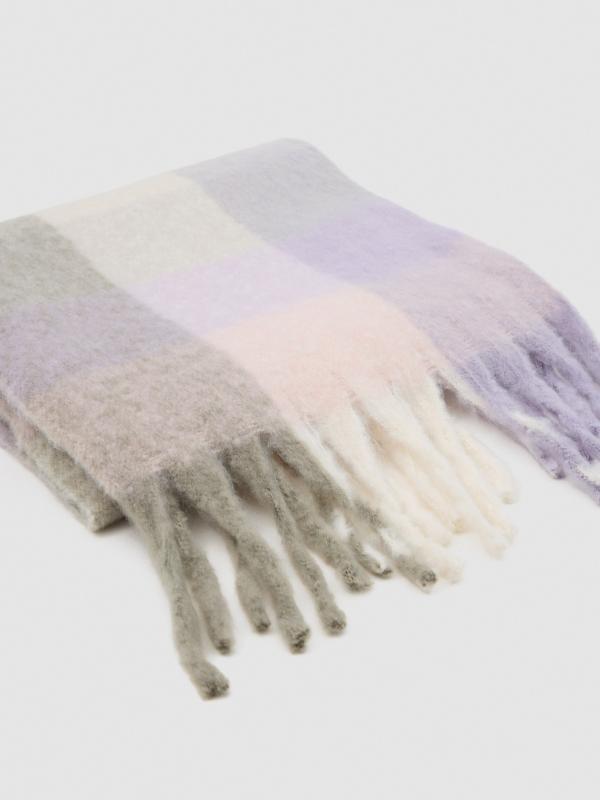 In side Bufanda gris y violeta Oferta especial de fábrica