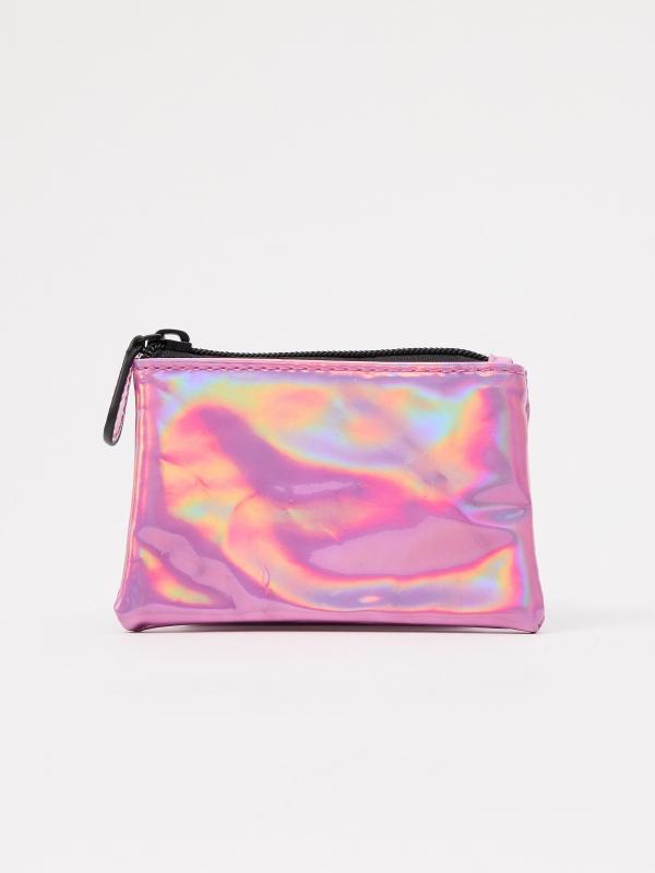 In side Monedero transparente rosado