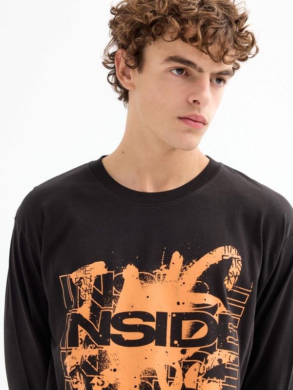 In side Camiseta manga larga logo Outlet online