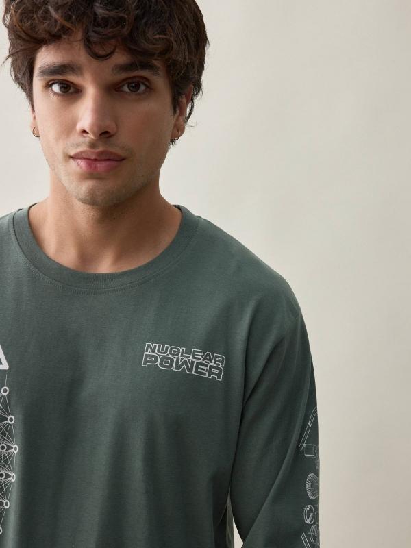 In side Camiseta print Power en manga Descuento