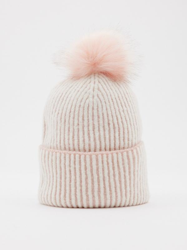 In side Gorro rosa claro con pompón Solo hoy