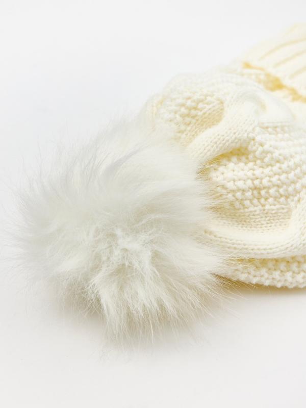 In side Gorro blanco de punto de arroz Oferta especial de fábrica