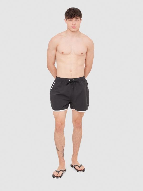 In side Bañador corto ribete contraste Oferta exclusiva
